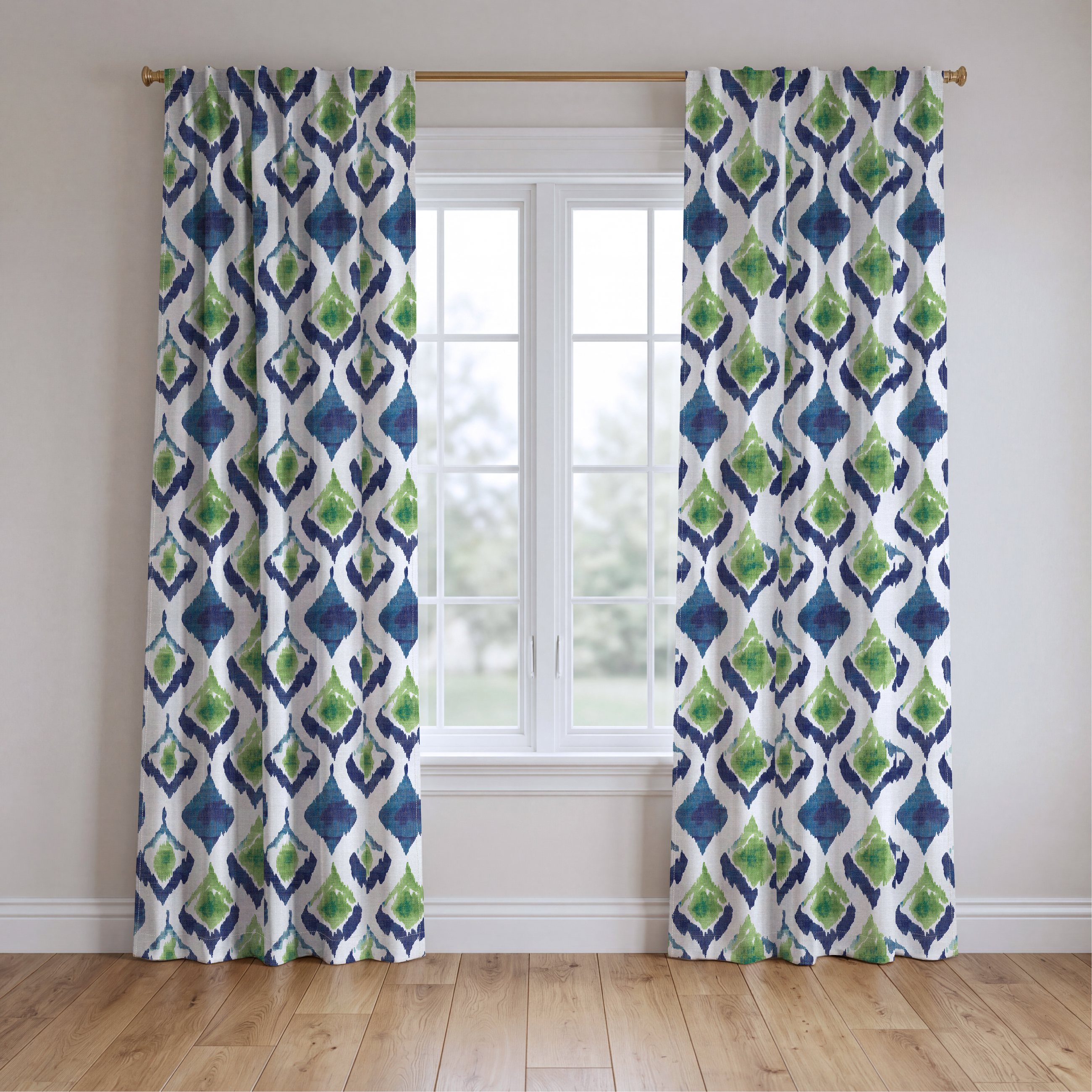 Peacock Paradise - Drapery — two panels
