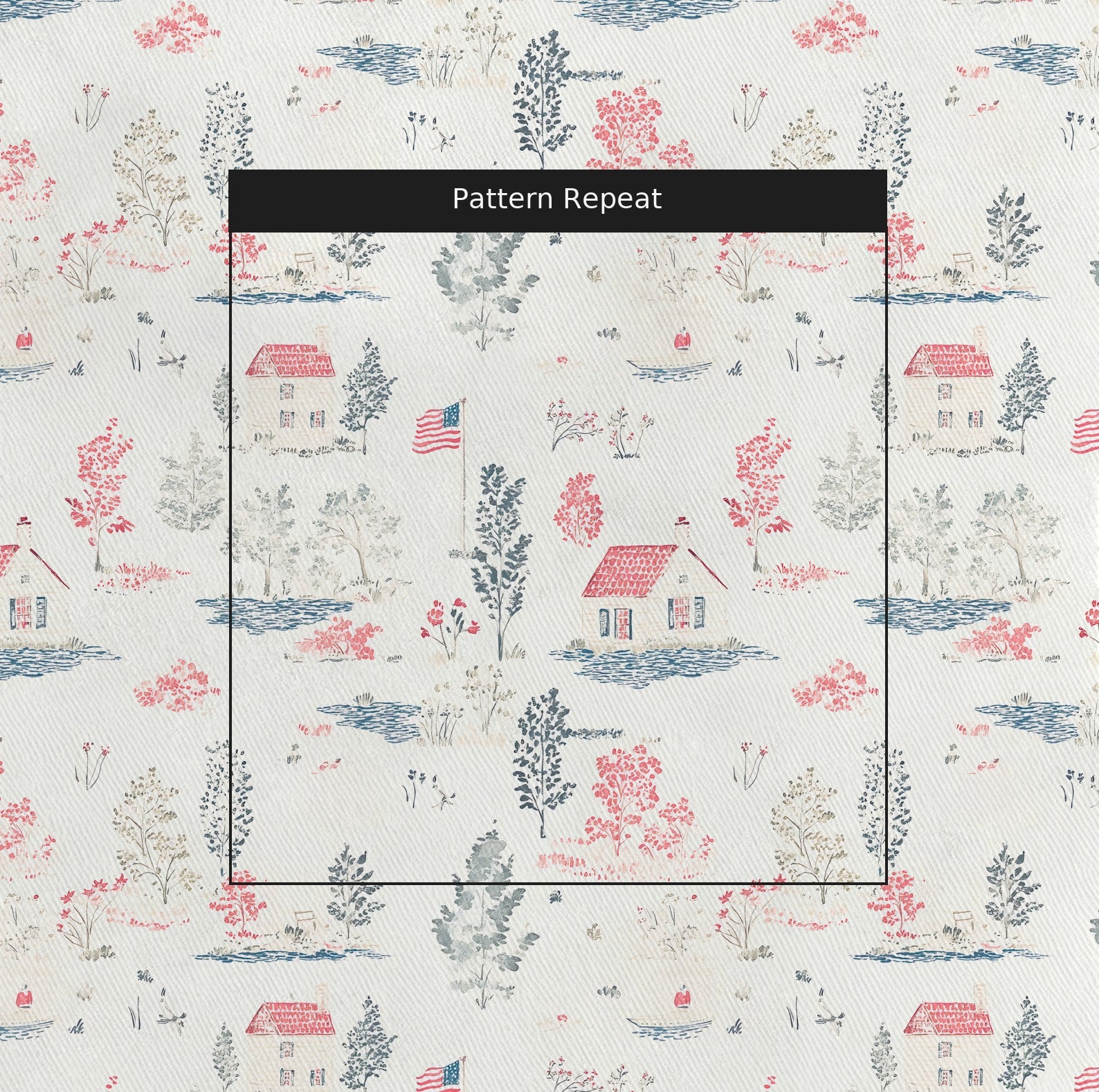 Beaver Lake Fabric by the Yard — pattern repeat