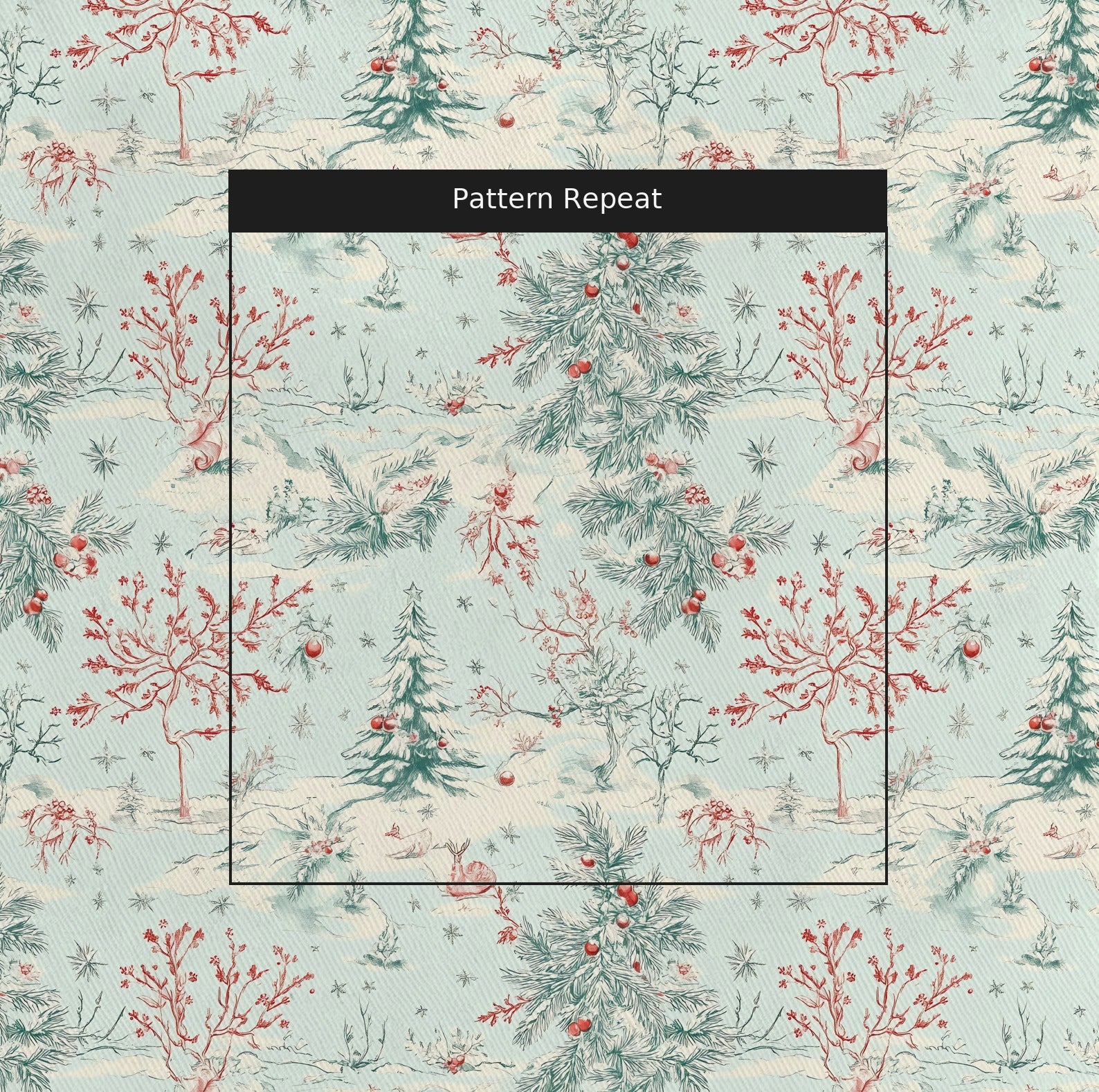 Timeless Tidings Fabric by the Yard — pattern repeat