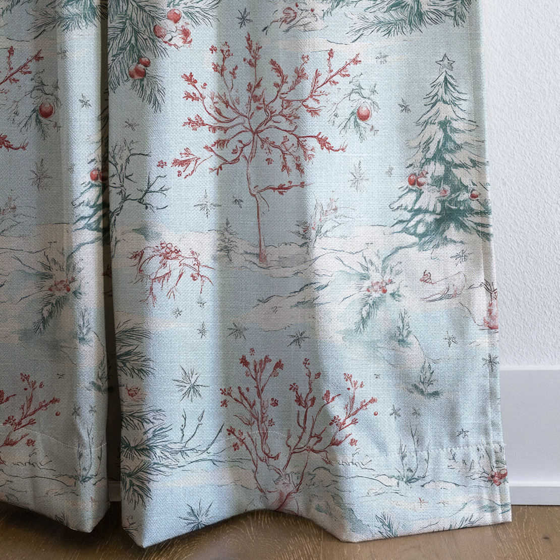 Timeless Tidings - Drapery — corner closeup