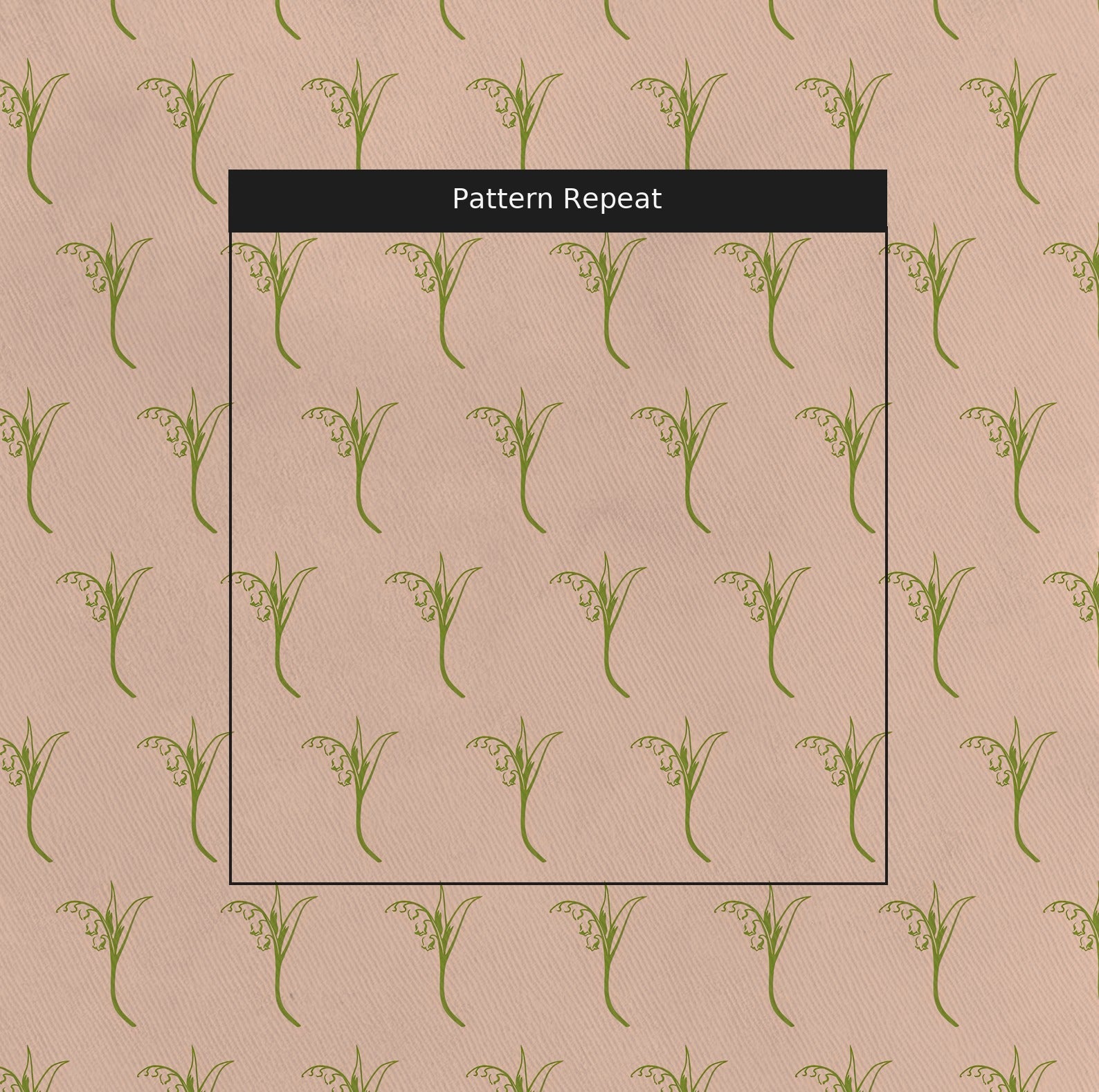 Peace Lily Fabric by the Yard — pattern repeat