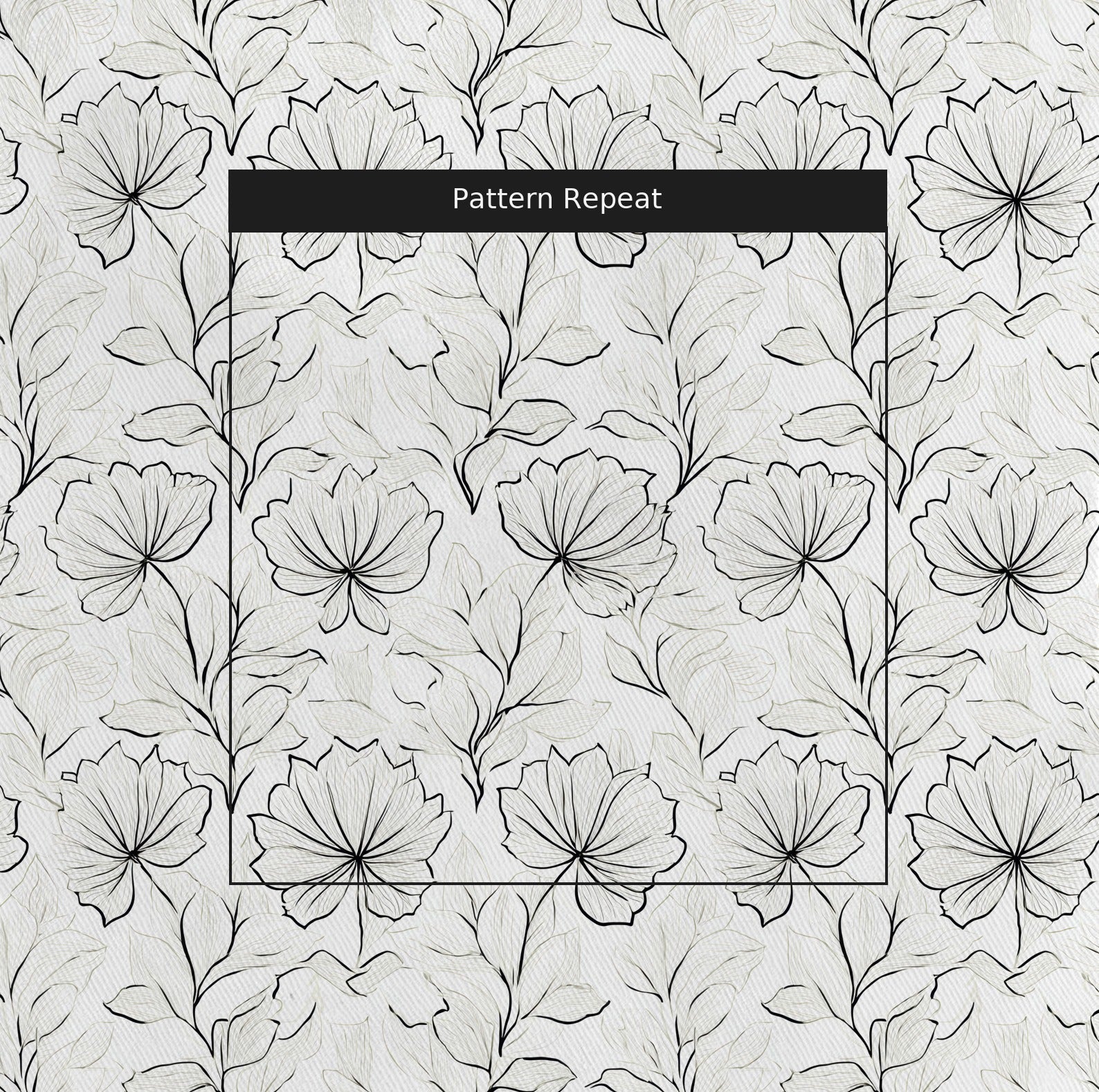 Marshmellow Field Fabric by the Yard — pattern repeat