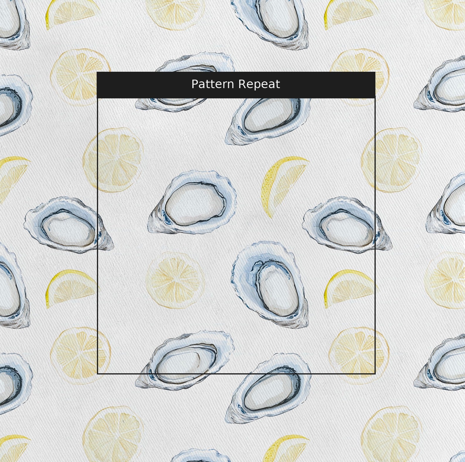 Pearls and Lemons Fabric by the Yard — pattern repeat