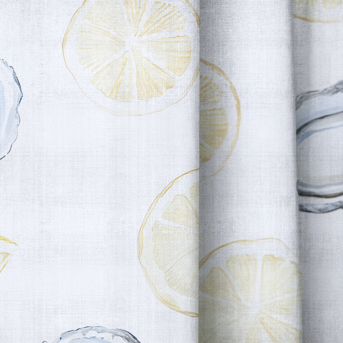 Pearls and Lemons - Drapery — close up