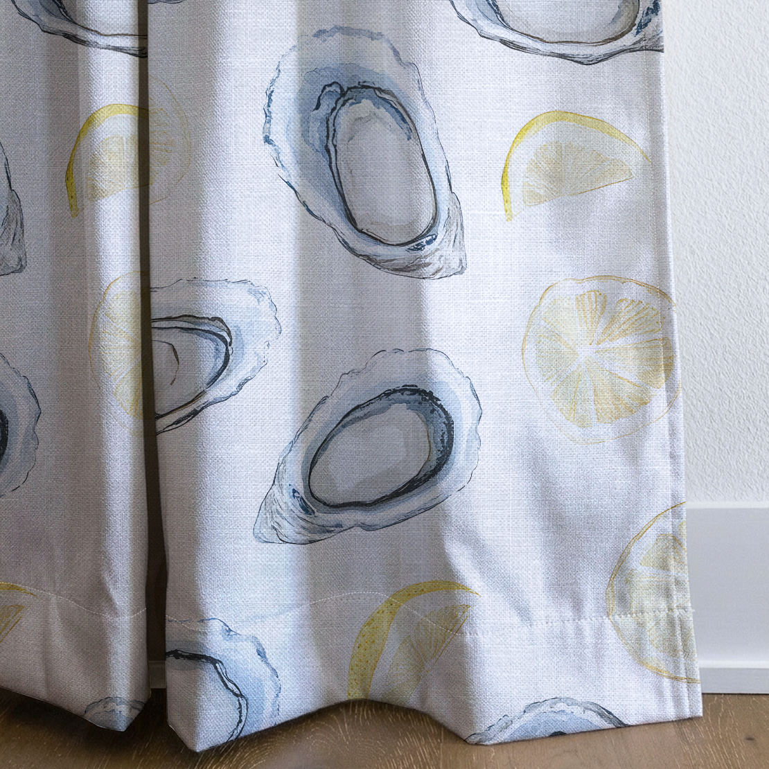 Pearls and Lemons - Drapery — corner closeup
