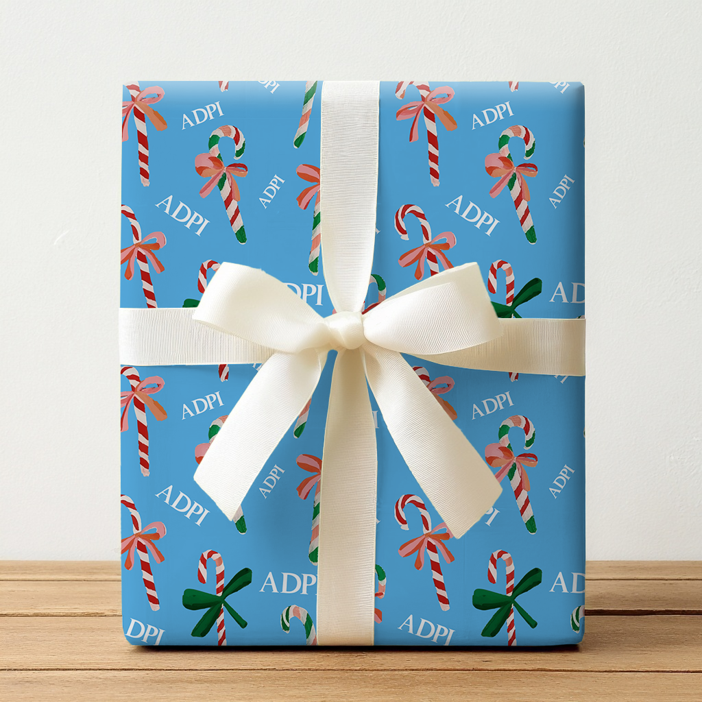 Alpha Delta Cane Lane - Wrapping Paper