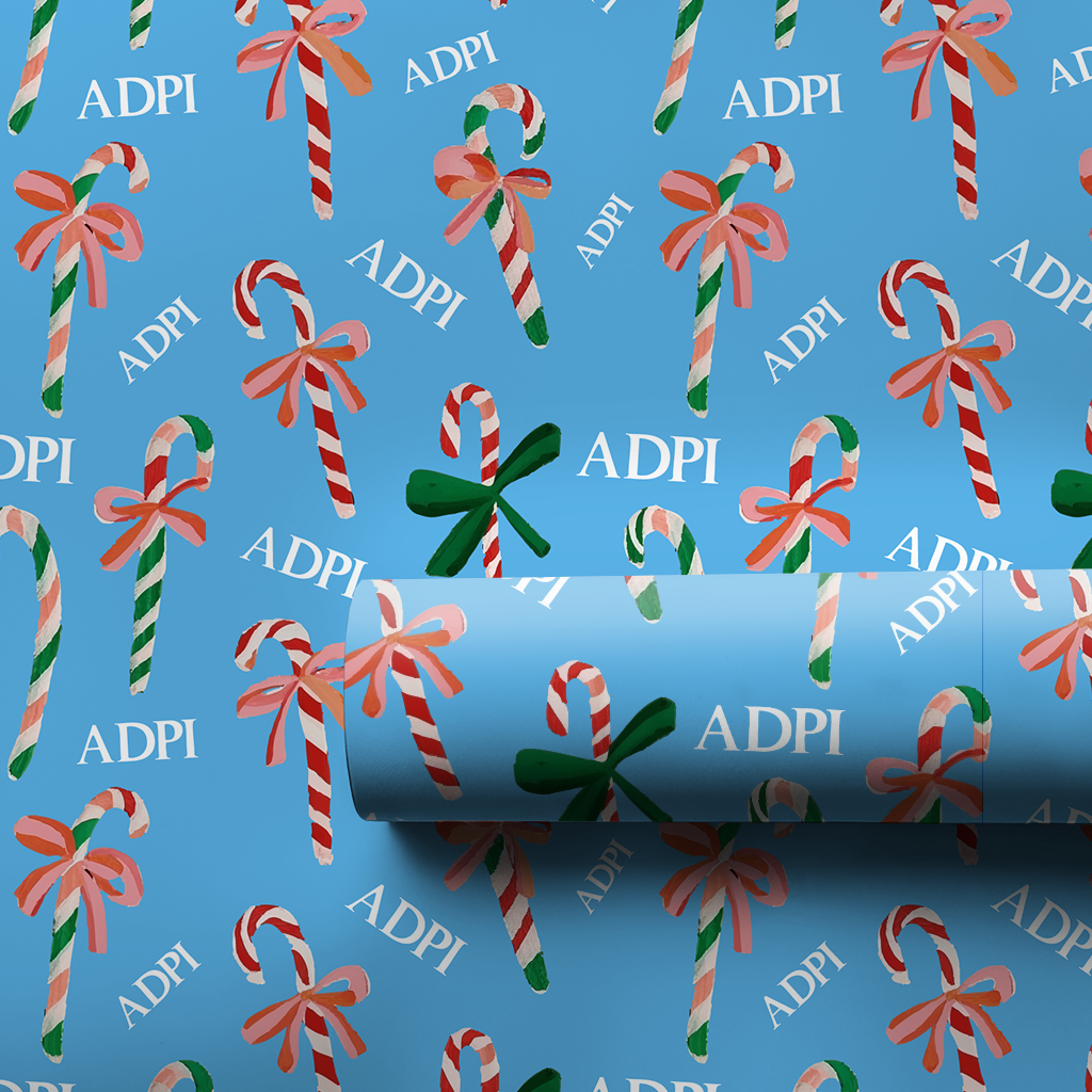 Alpha Delta Cane Lane - Wrapping Paper
