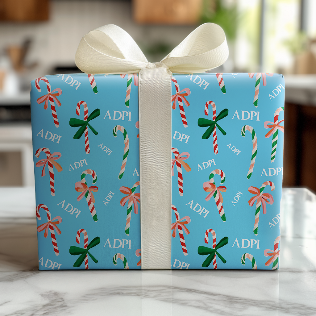 Alpha Delta Cane Lane - Wrapping Paper