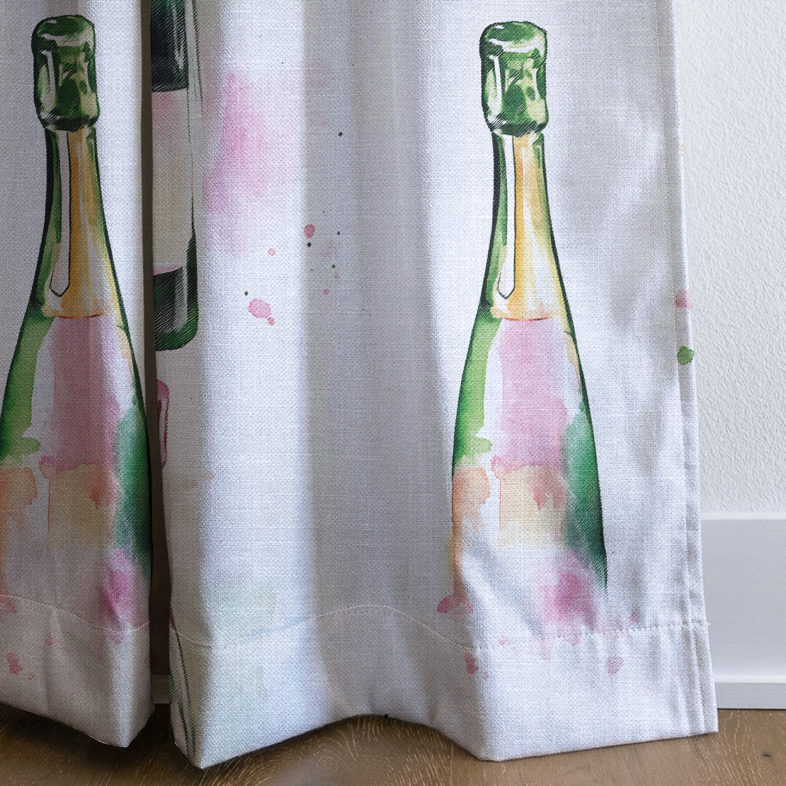 Toasty & Tipsy - Drapery — corner closeup