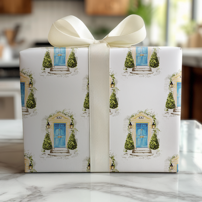 Blue & White Chalet - Wrapping Paper