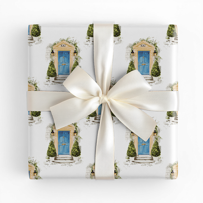 Blue & White Chalet - Wrapping Paper