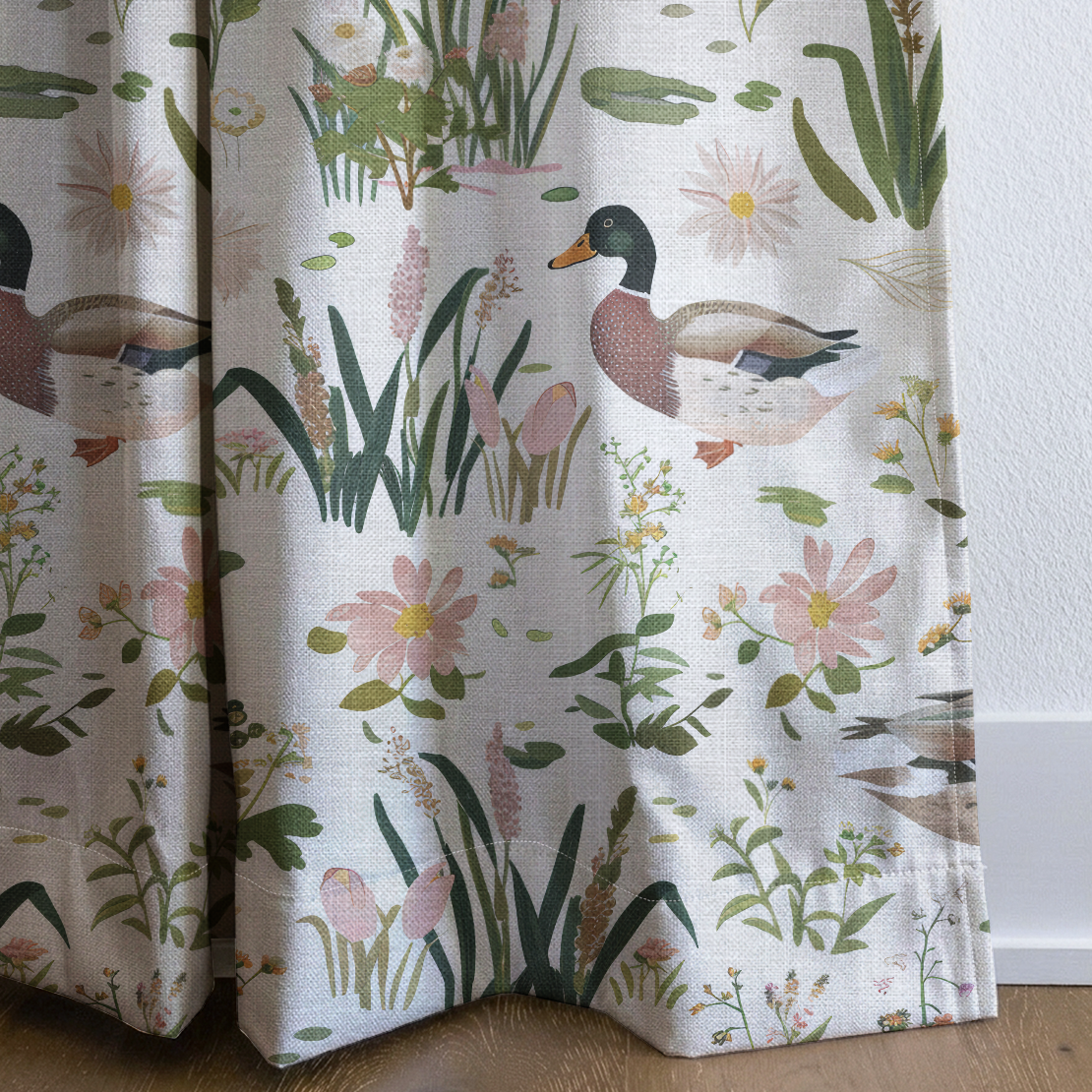 Mallard Meadow - Drapery — corner closeup