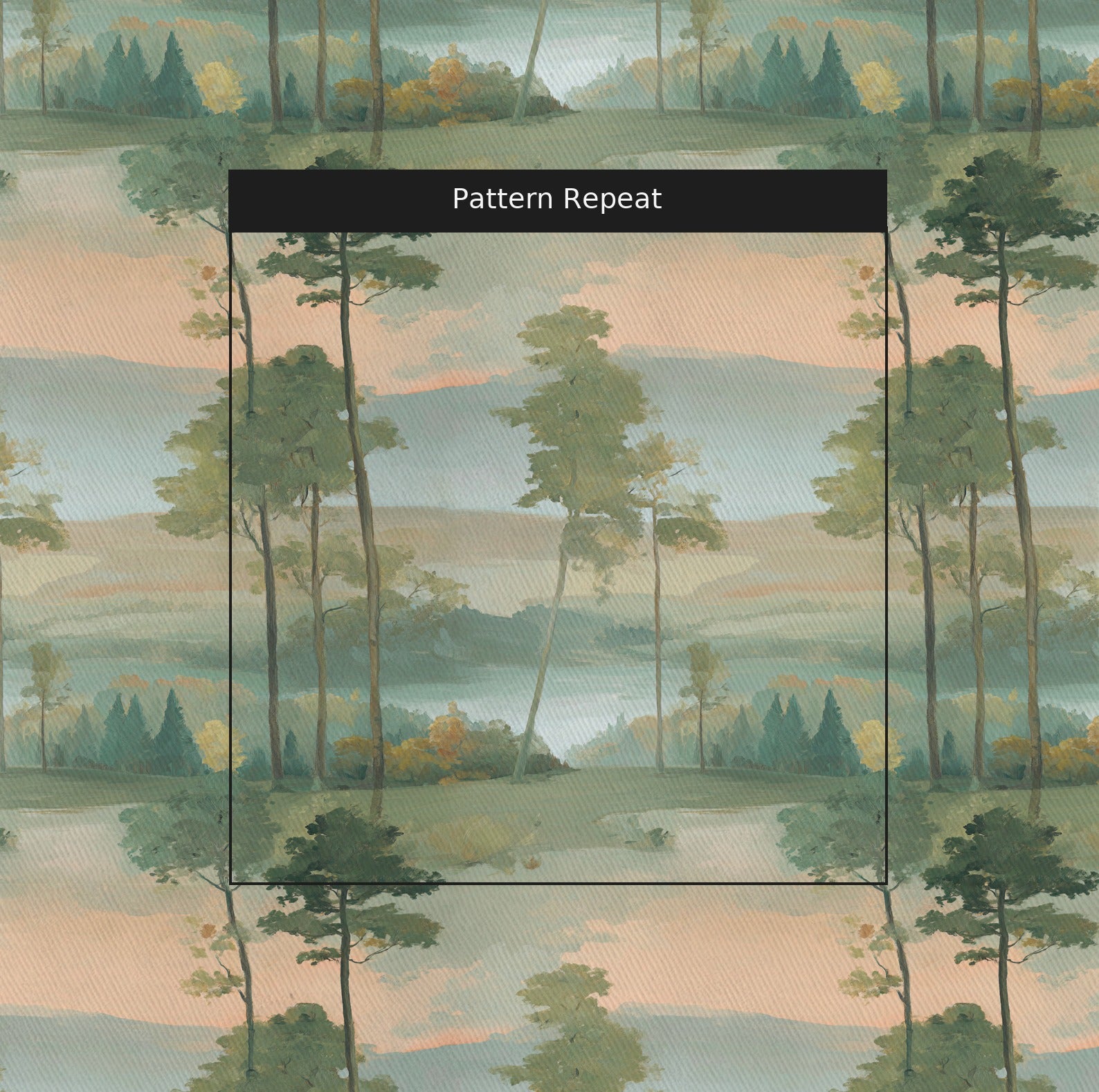 Woodland Reserve Fabric by the Yard — pattern repeat