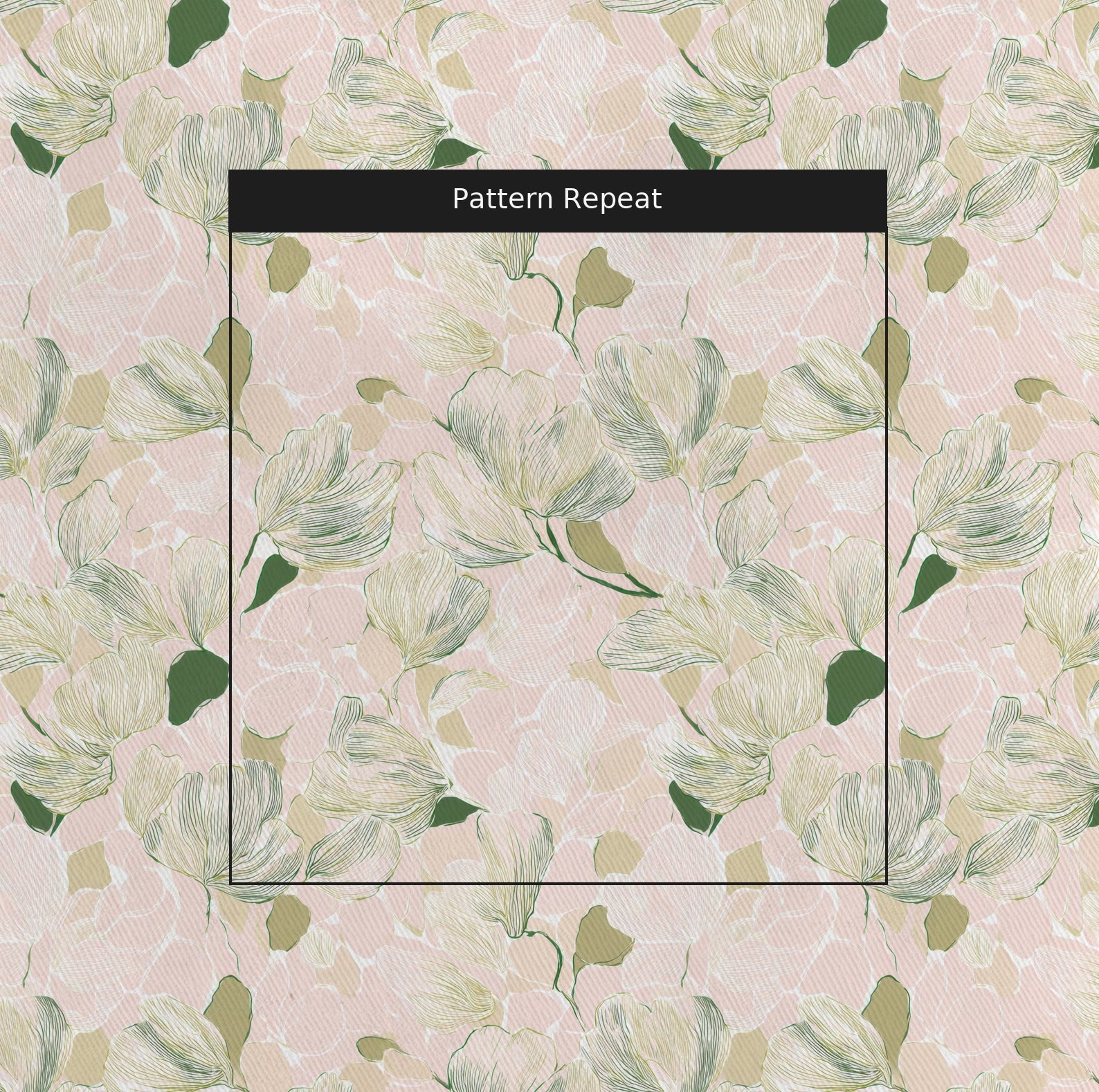 Bubblegum Matcha Fabric by the Yard — pattern repeat