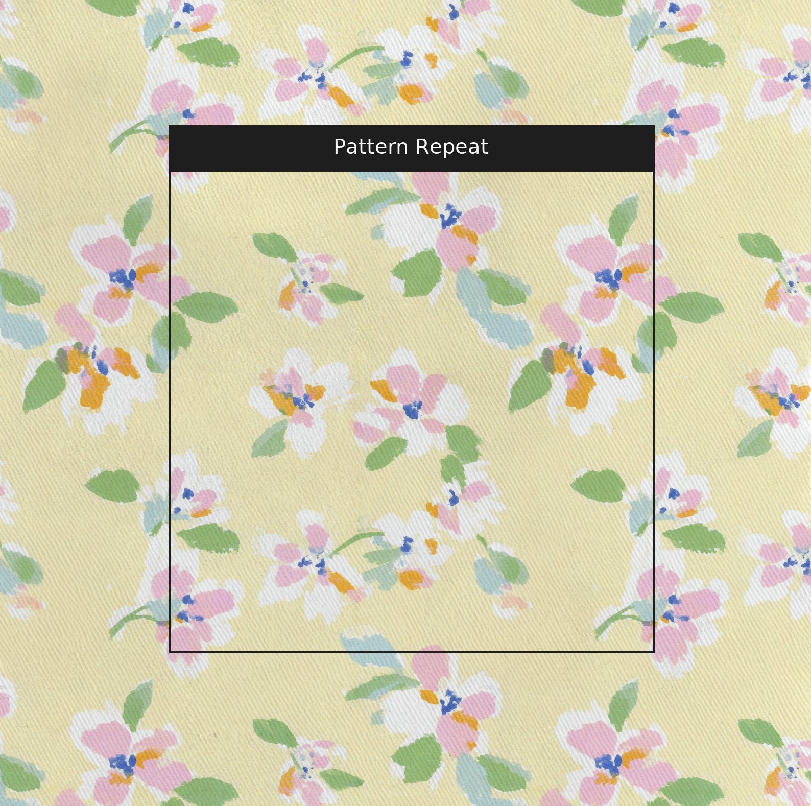 Lemon Meringue Fabric by the Yard — pattern repeat