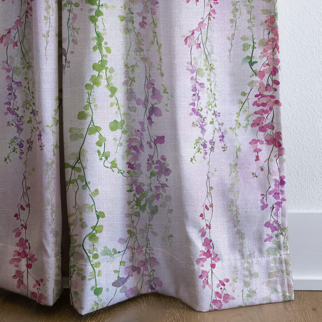 Hanging Blossoms - Drapery — corner closeup