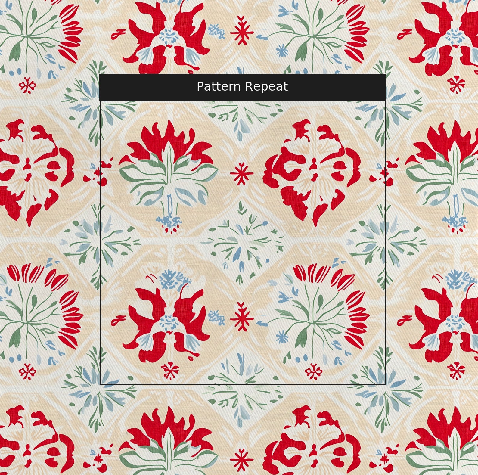 Picnic Fabric by the Yard — pattern repeat