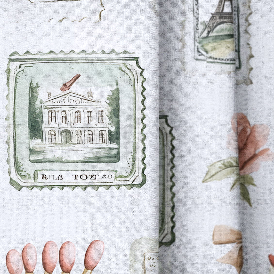 Postcards from Paris - Drapery — close up