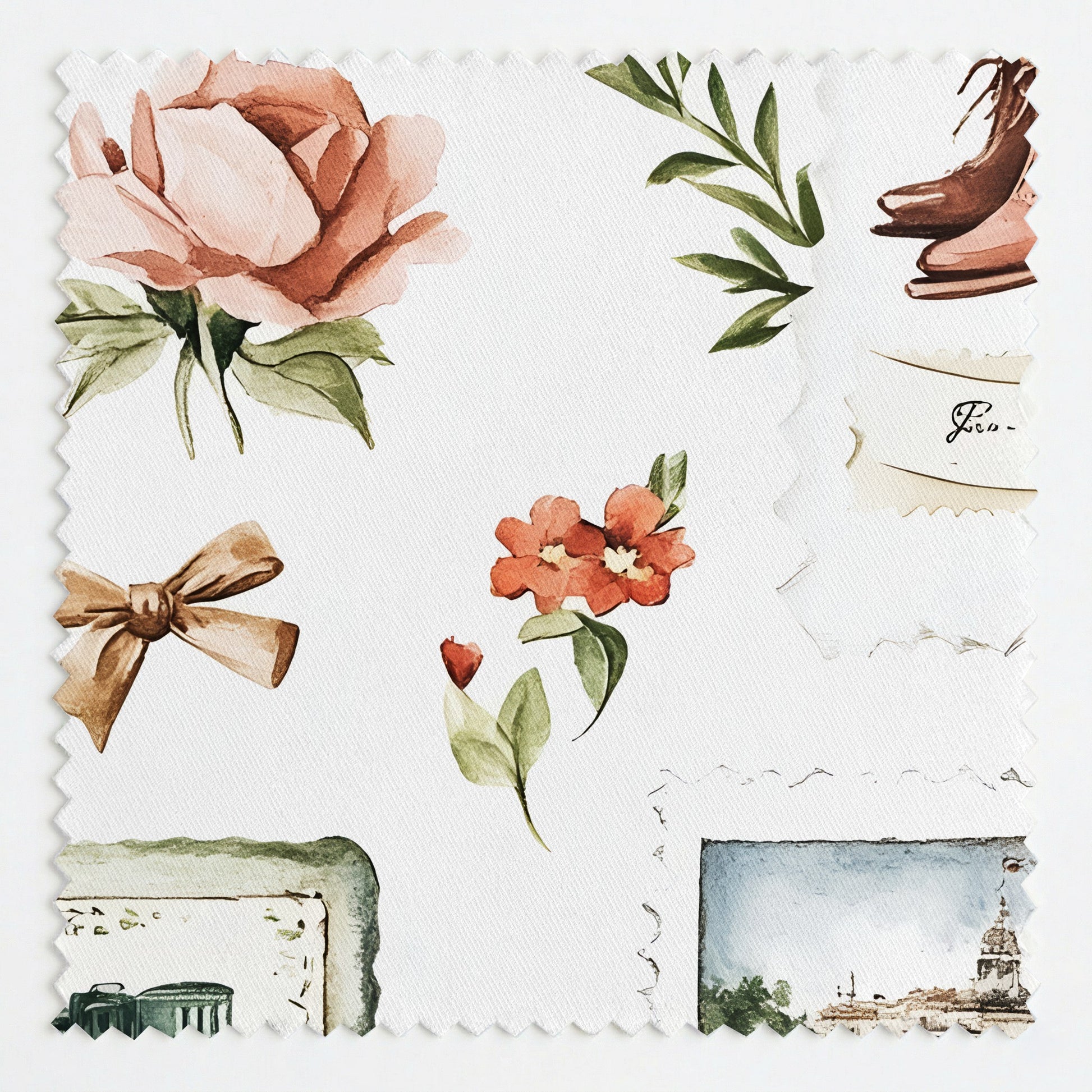 Postcards from Paris Fabric by the Yard