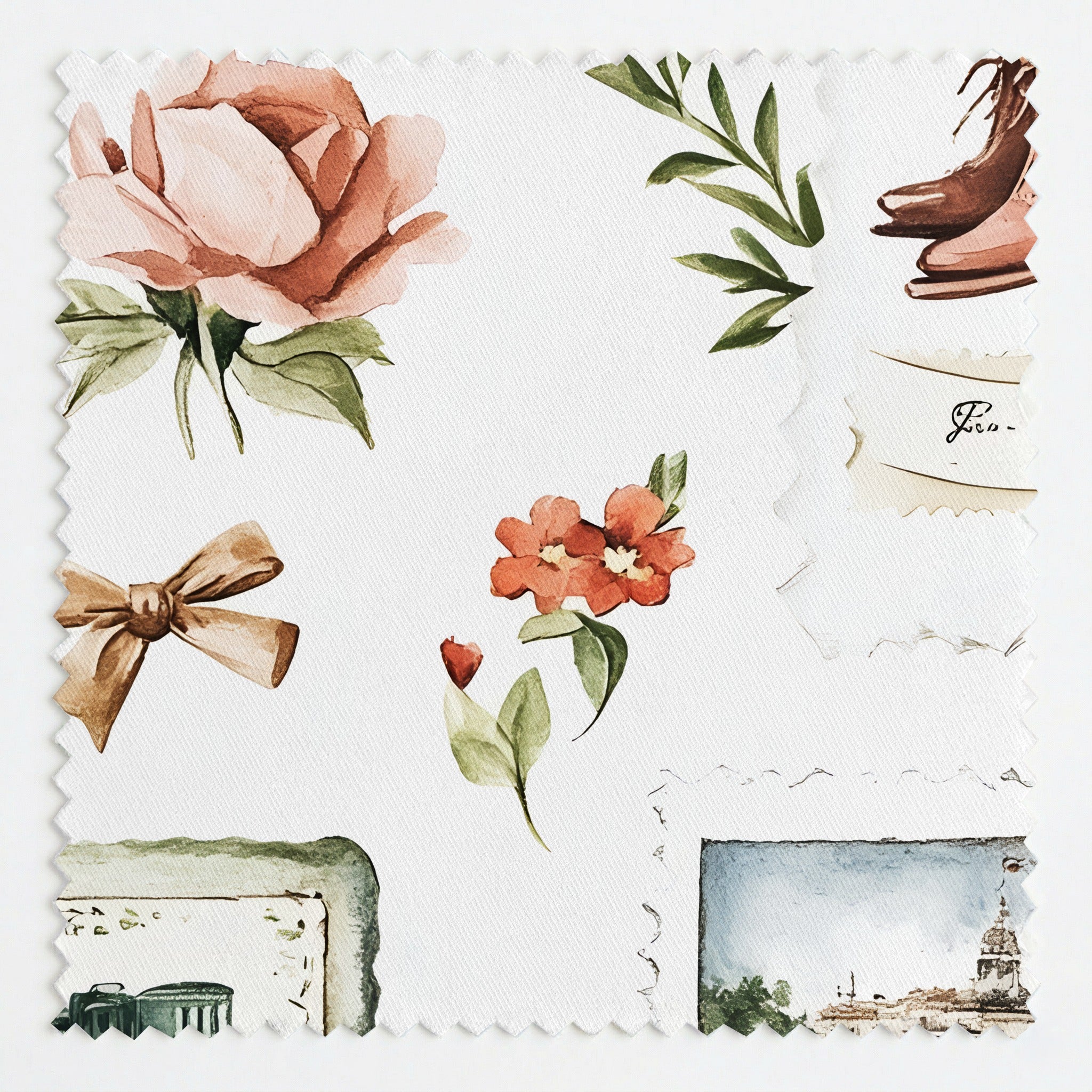 Postcards from Paris Fabric by the Yard