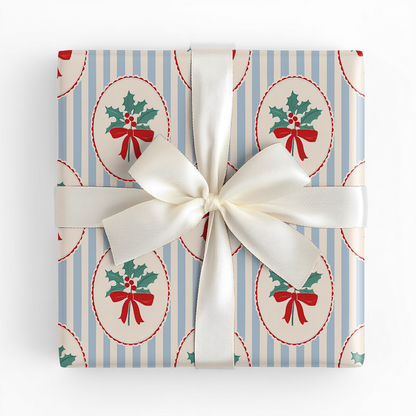 Mistletoe Stripes - Wrapping Paper