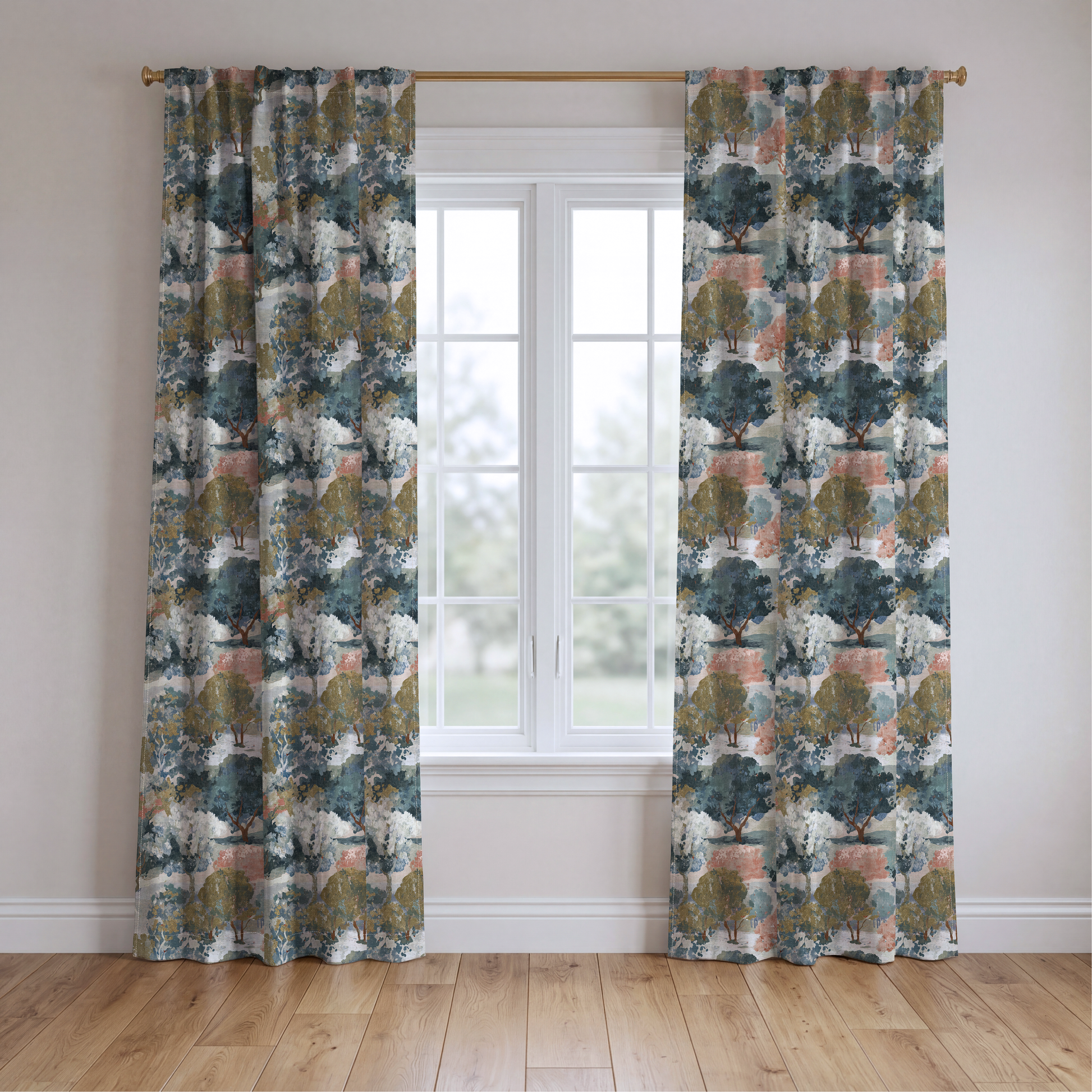 The Old Orchard - Drapery — two panels