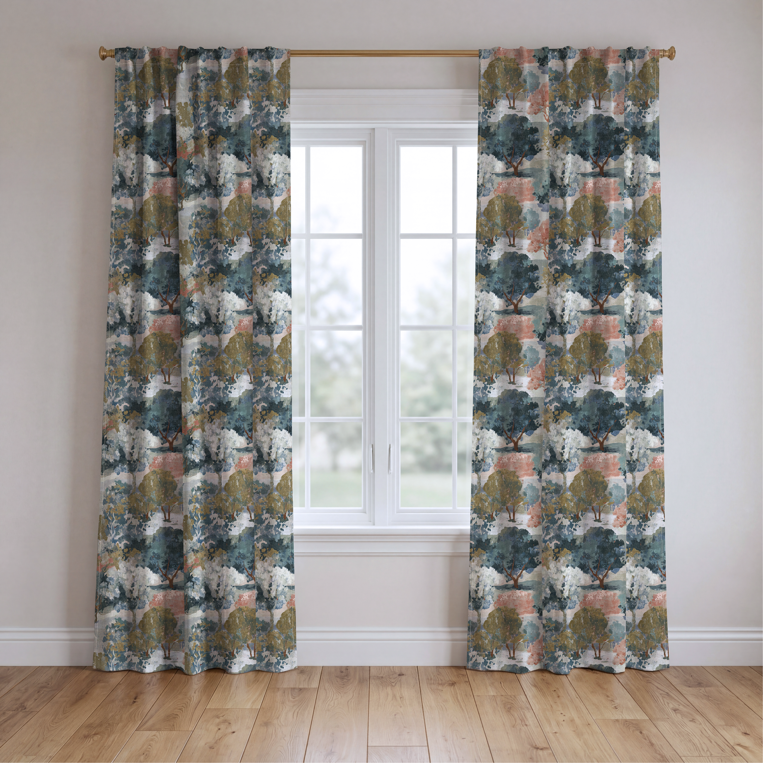 The Old Orchard - Drapery — two panels