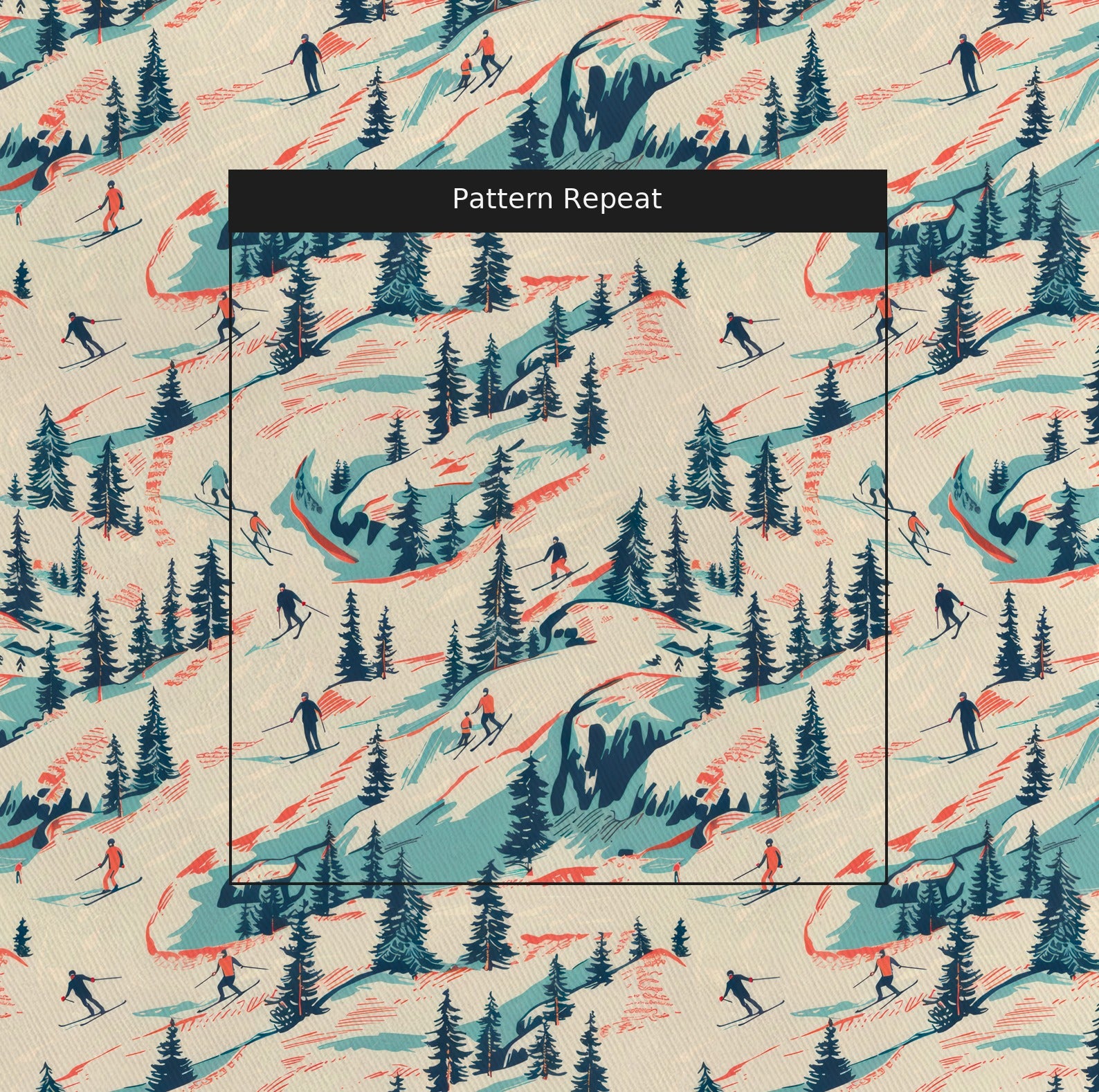 Alpine Adventure Fabric by the Yard — pattern repeat