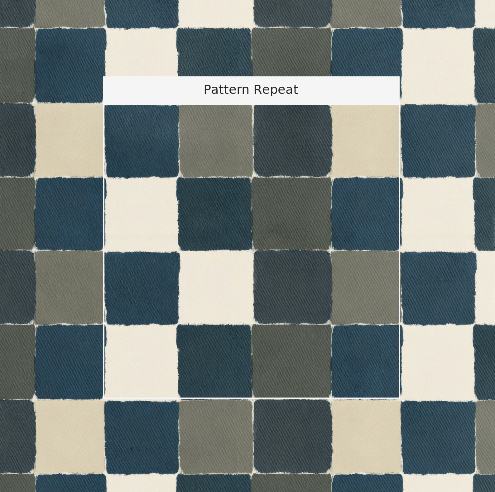Letterman Check Fabric by the Yard — pattern repeat
