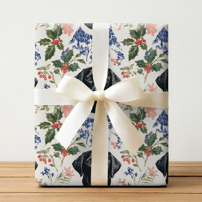Snowy Lab Christmas - Wrapping Paper