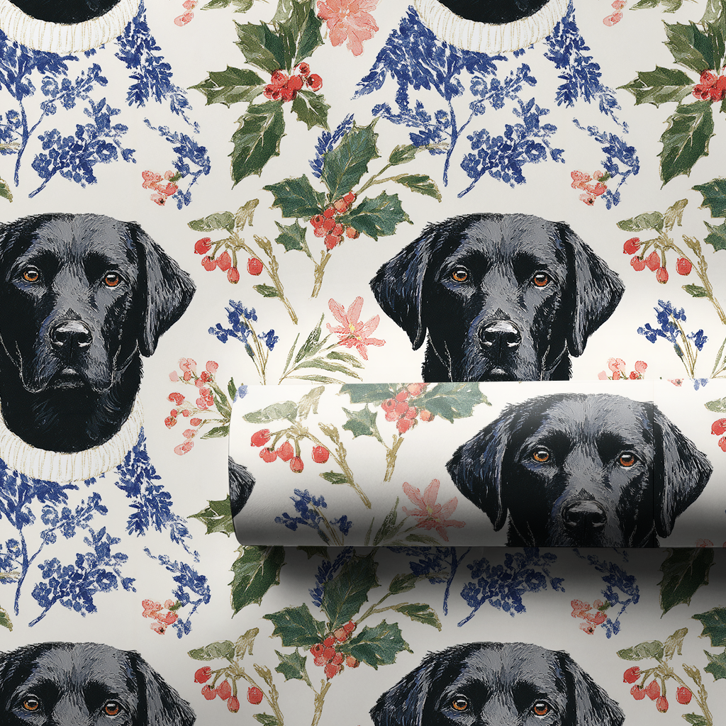 Snowy Lab Christmas - Wrapping Paper