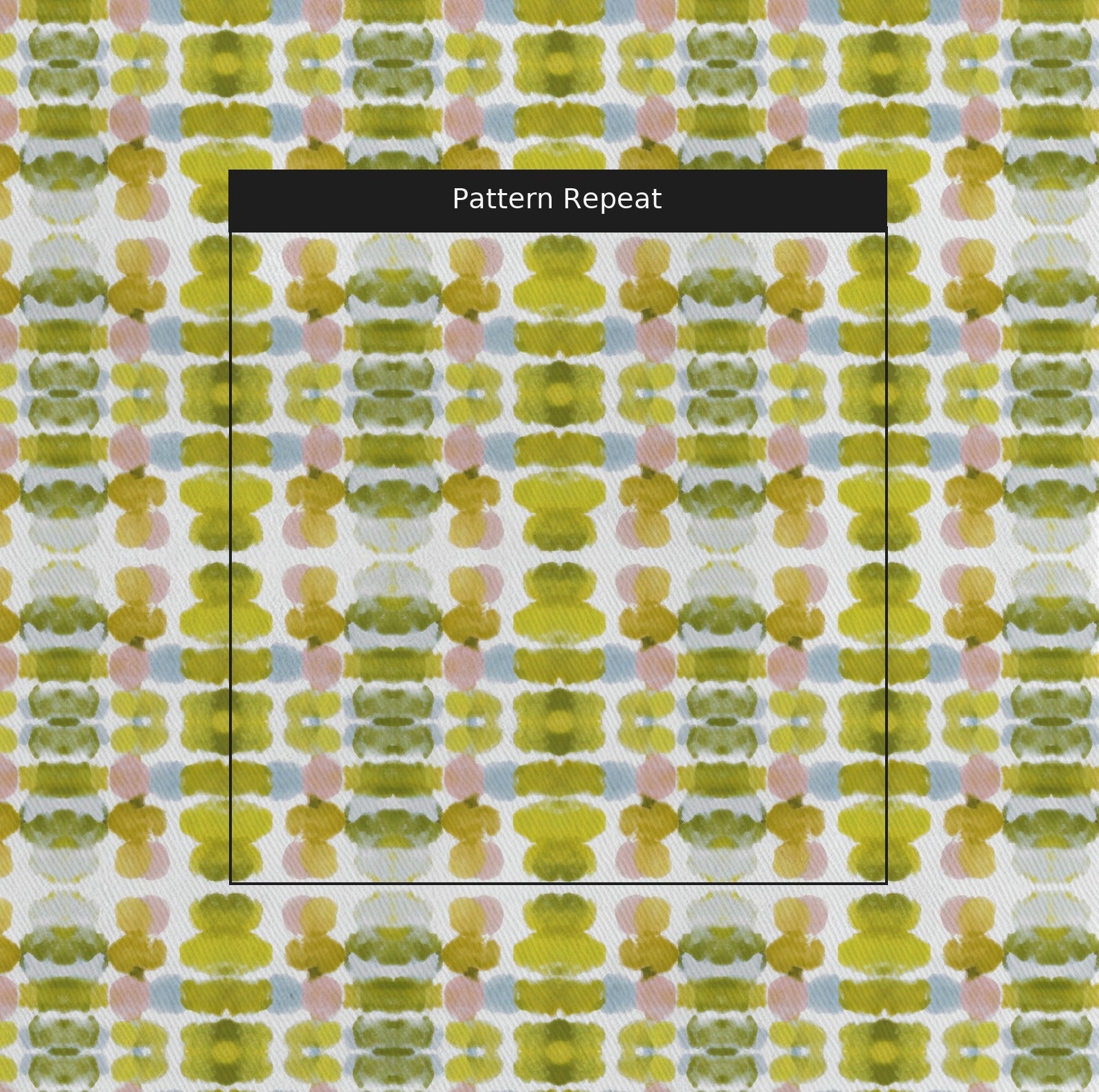 Olive Echo Fabric by the Yard — pattern repeat