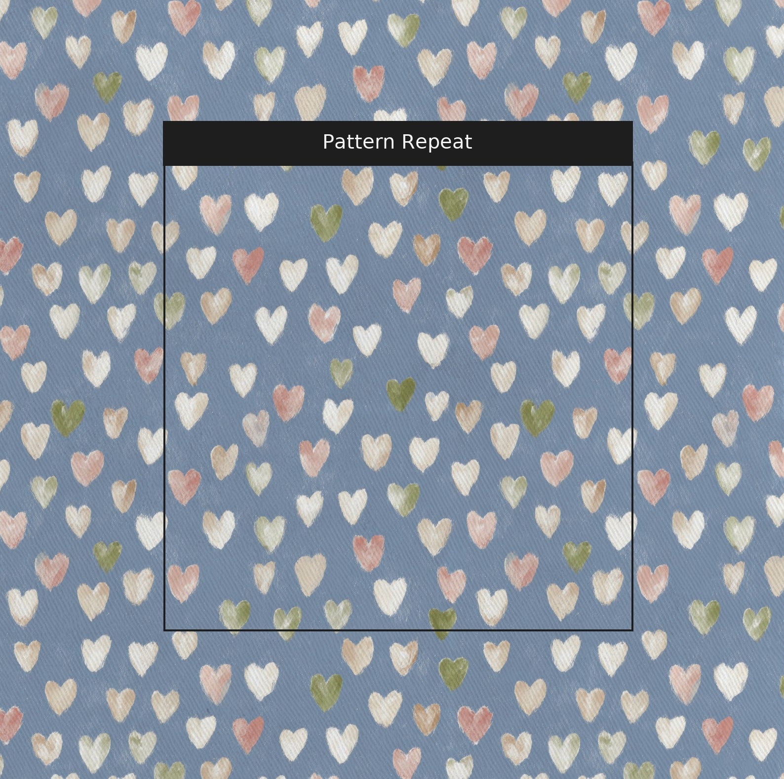 Abby Blue Fabric by the Yard — pattern repeat