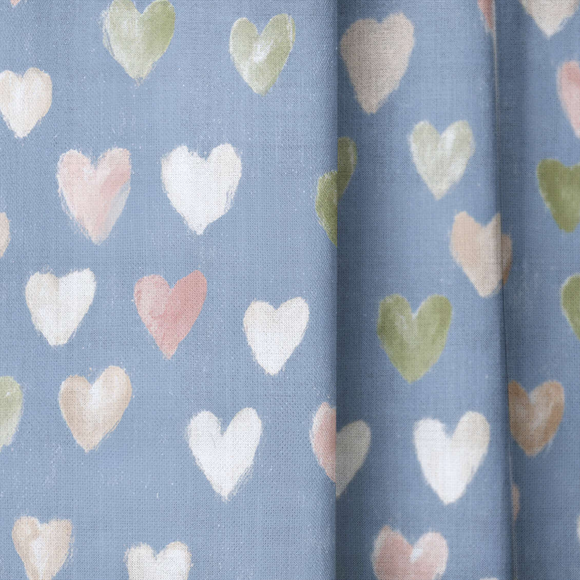 Abby Blue - Drapery — close up