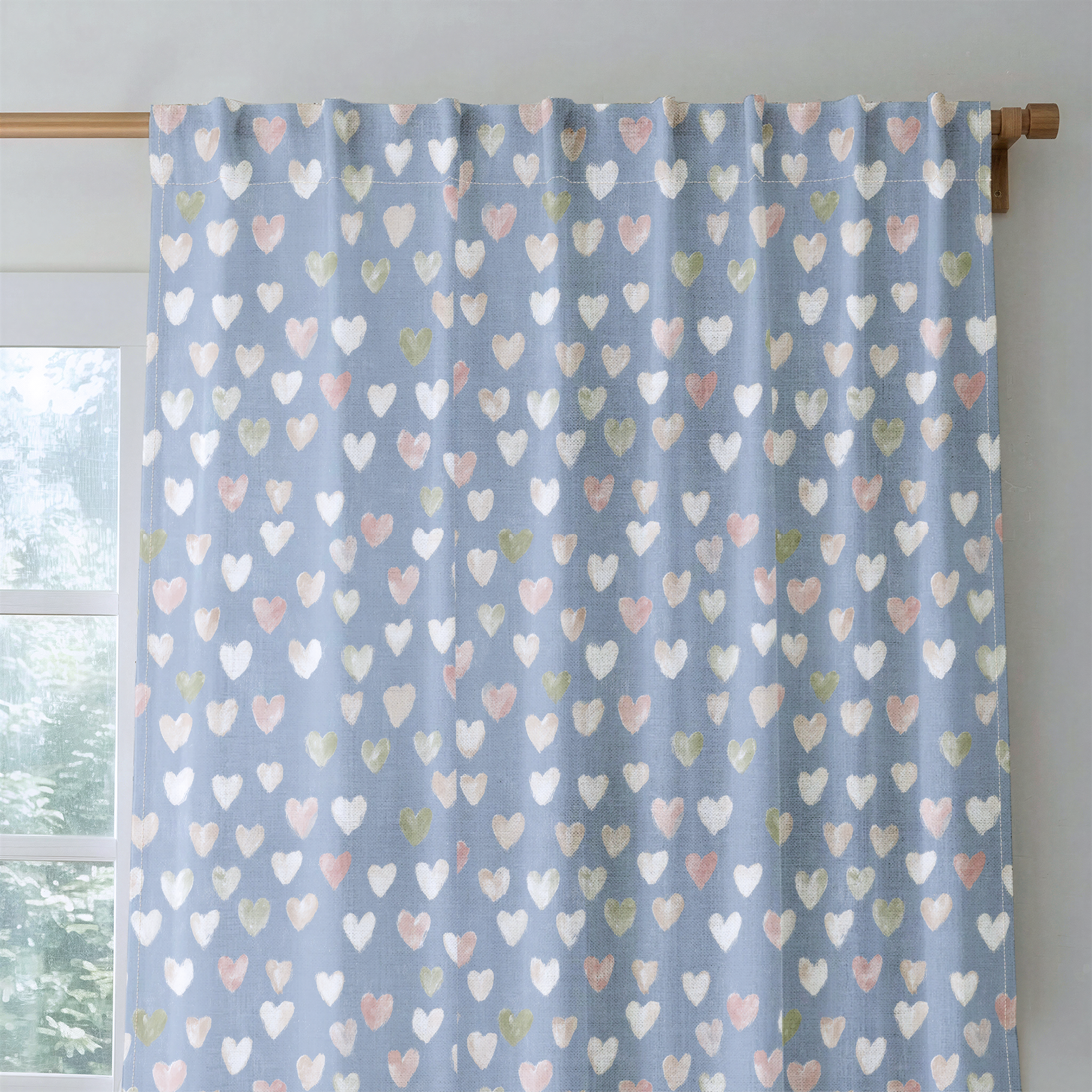 Abby Blue - Drapery — rod