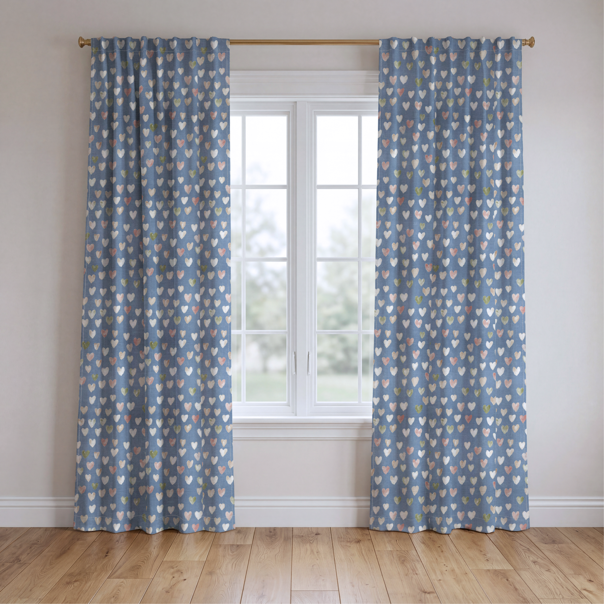Abby Blue - Drapery — two panels