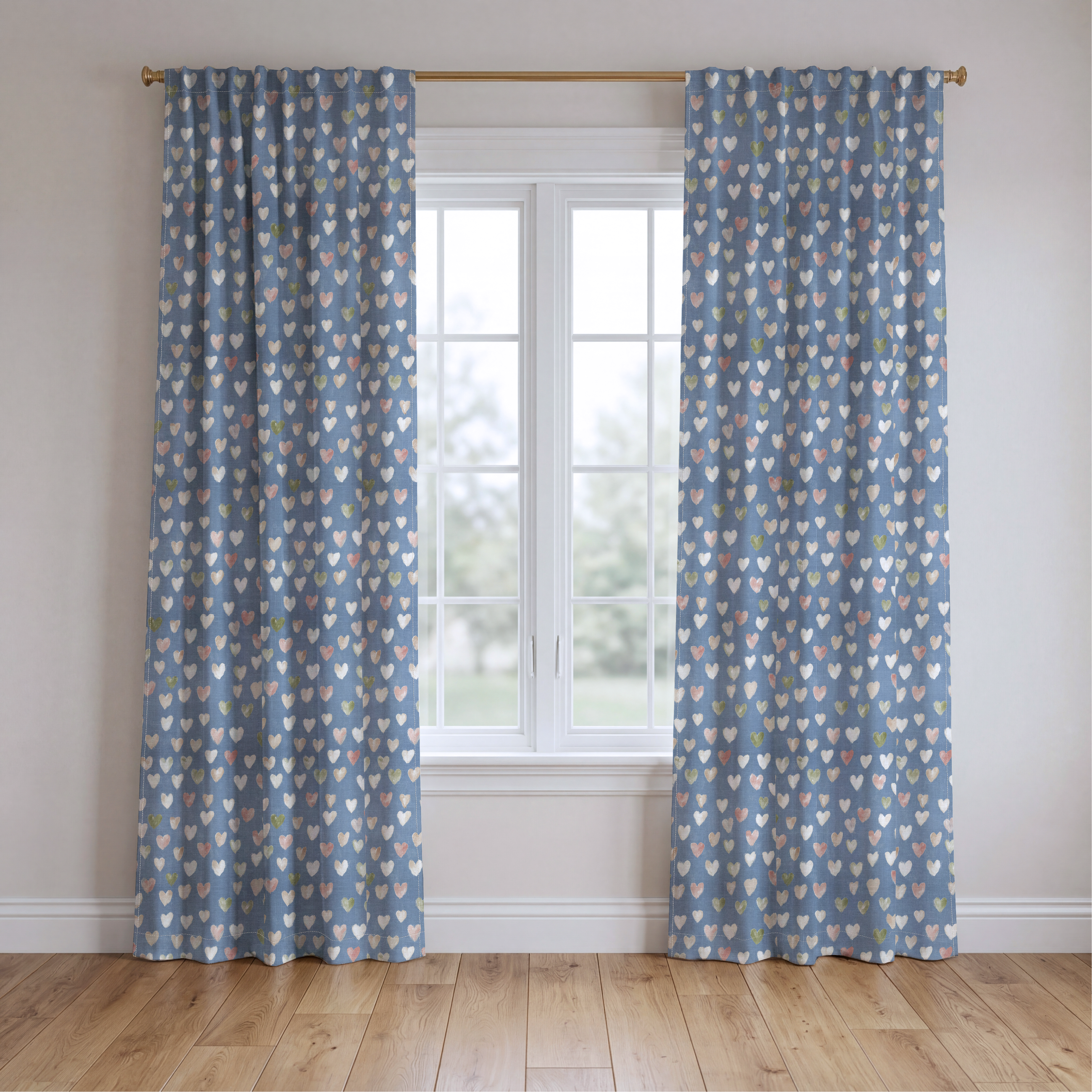 Abby Blue - Drapery — two panels