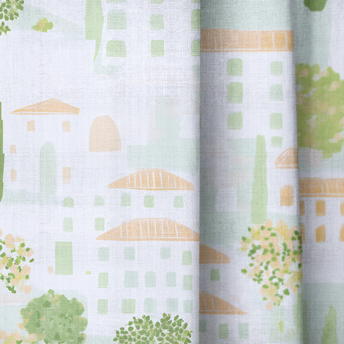 Italian Village - Drapery — close up