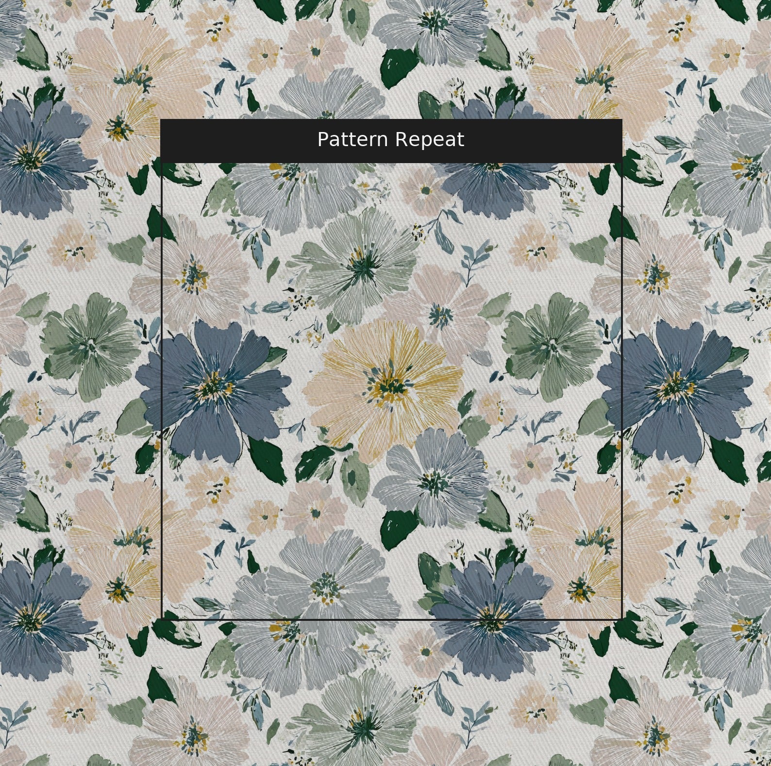 Briar Blossom Fabric by the Yard — pattern repeat