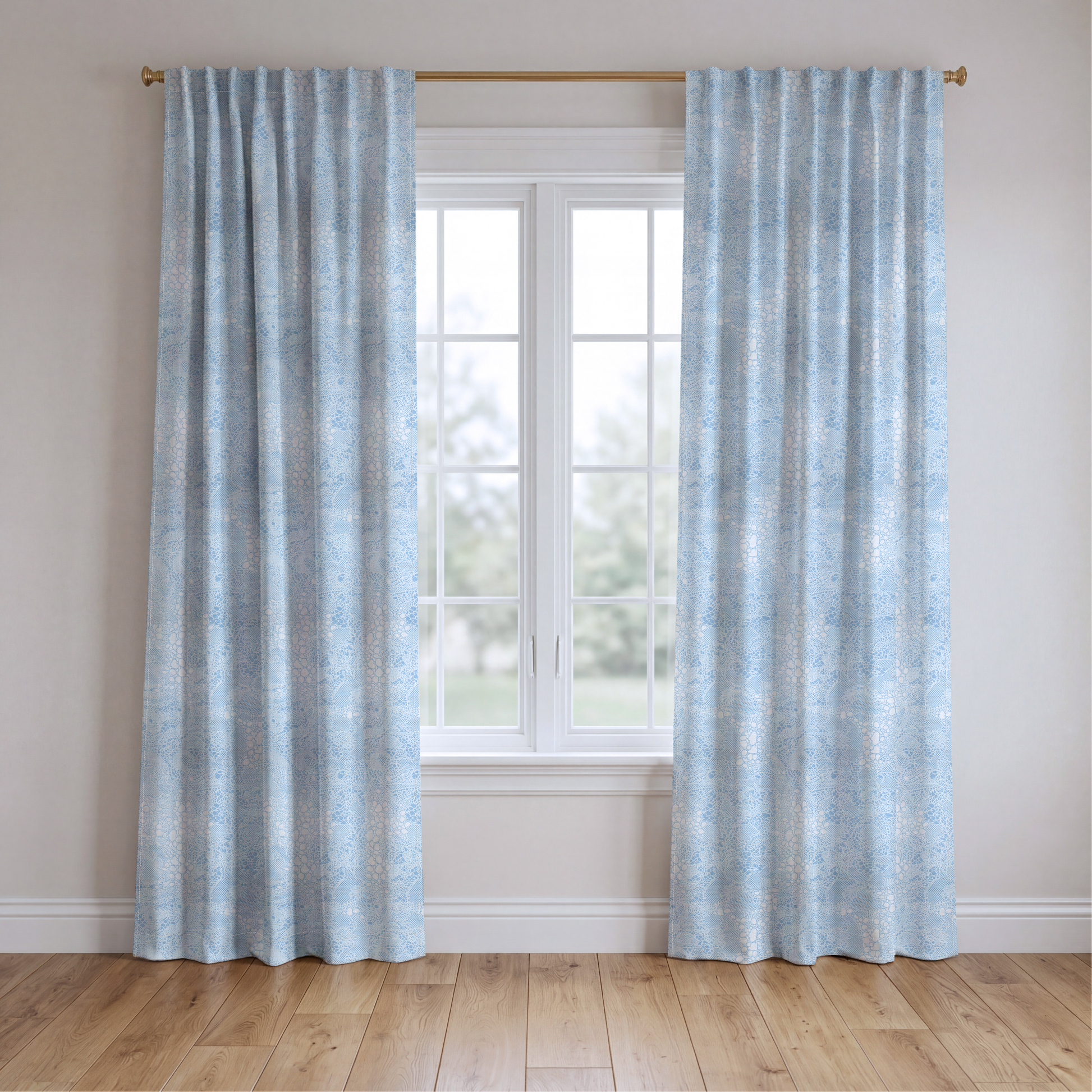 Sapphire Snake - Drapery — two panels