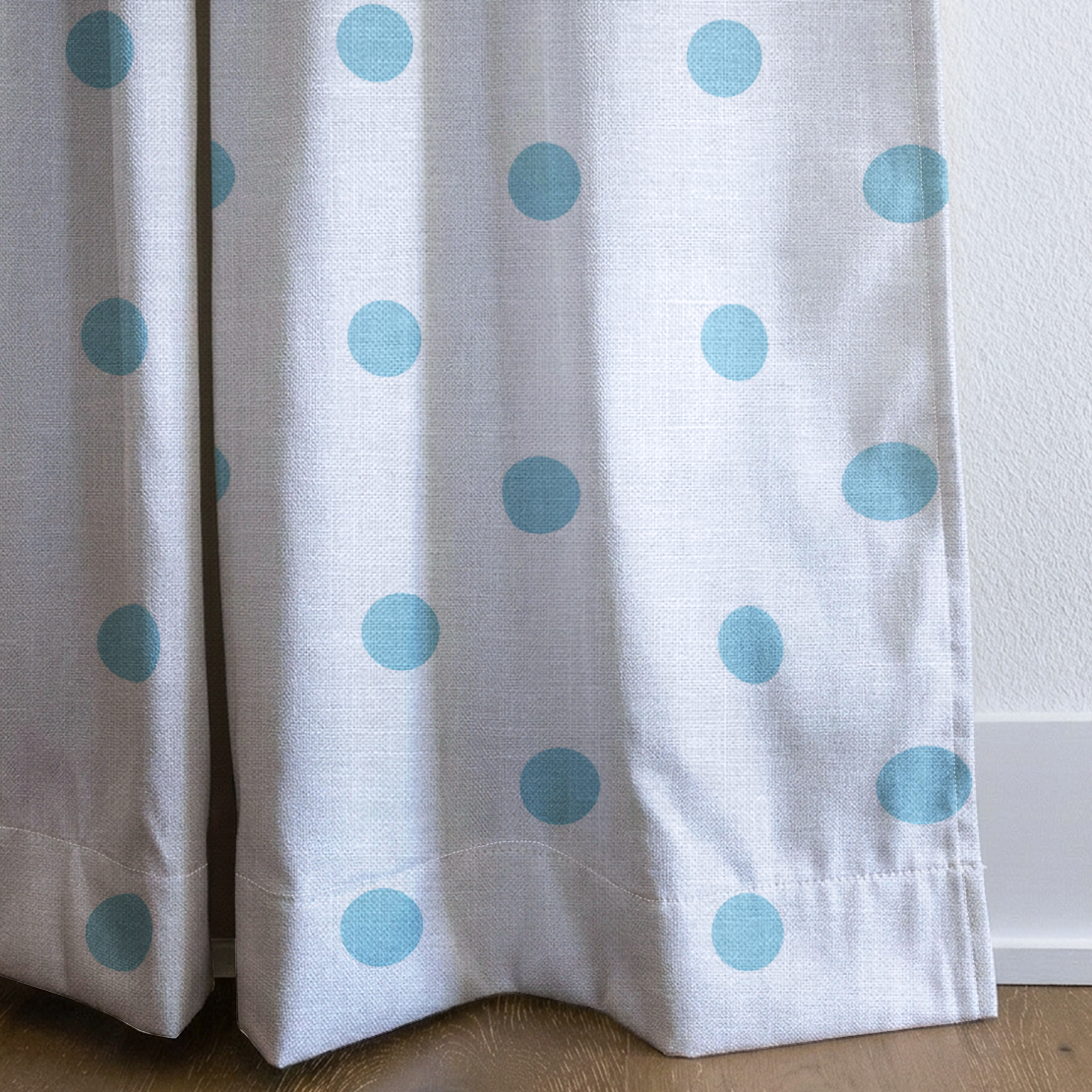Blue Hannah - Drapery — corner closeup