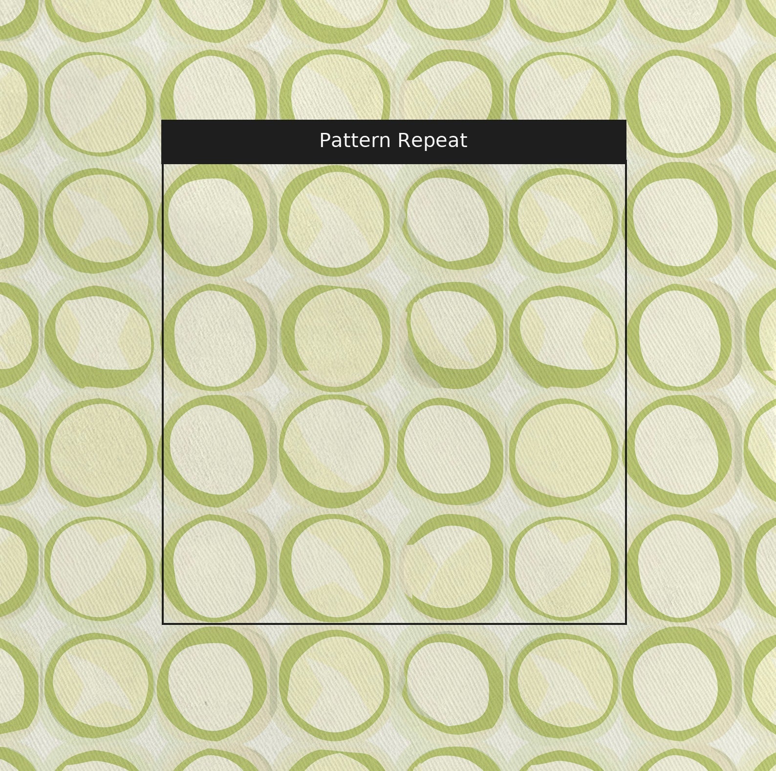 Groovy Green Fabric by the Yard — pattern repeat