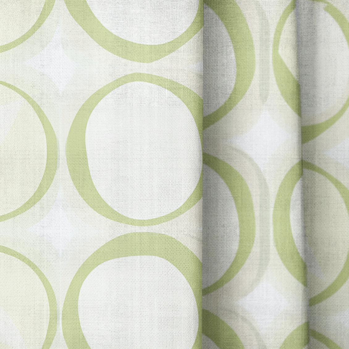 Groovy Green - Drapery — close up