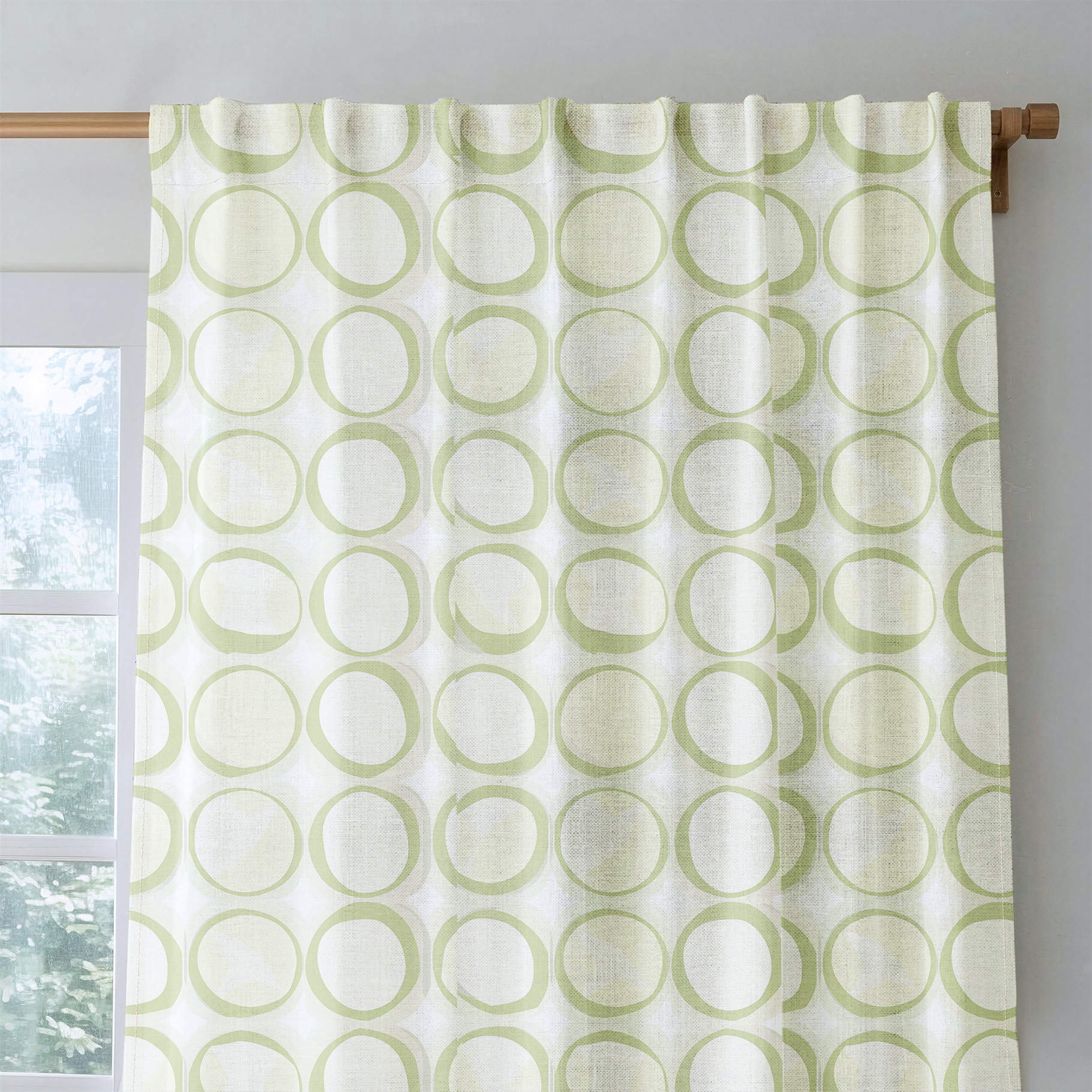 Groovy Green - Drapery — rod