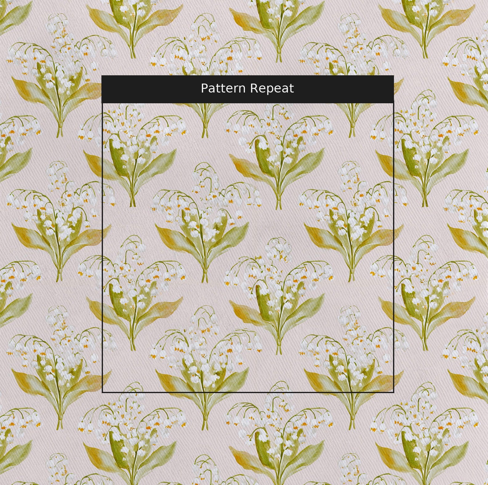 May Bells Fabric by the Yard — pattern repeat