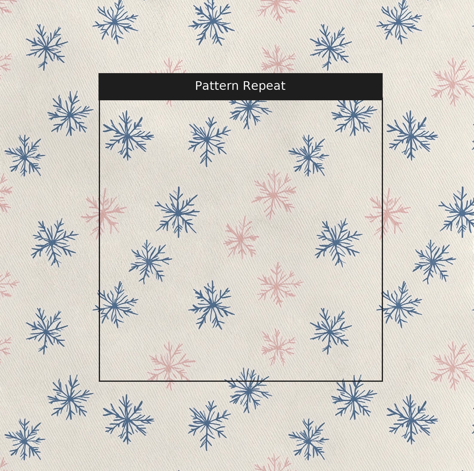 Arctic Bloom Fabric by the Yard — pattern repeat