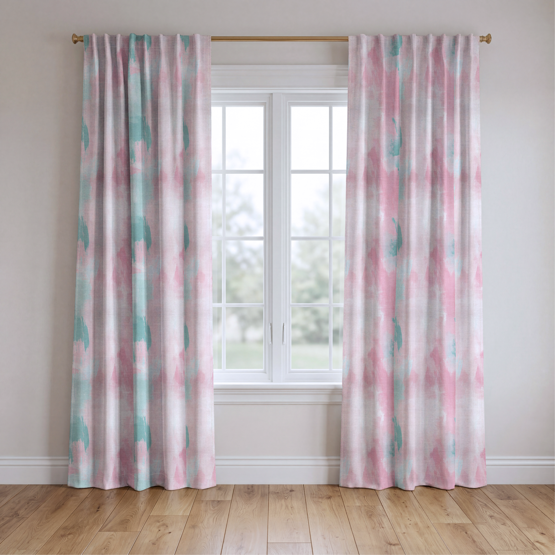 Spring Cascade - Drapery — two panels