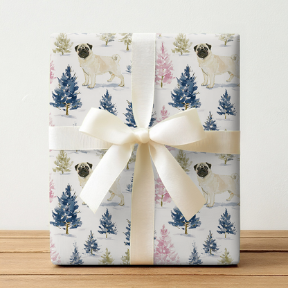 Holly Jolly Pug - Wrapping Paper