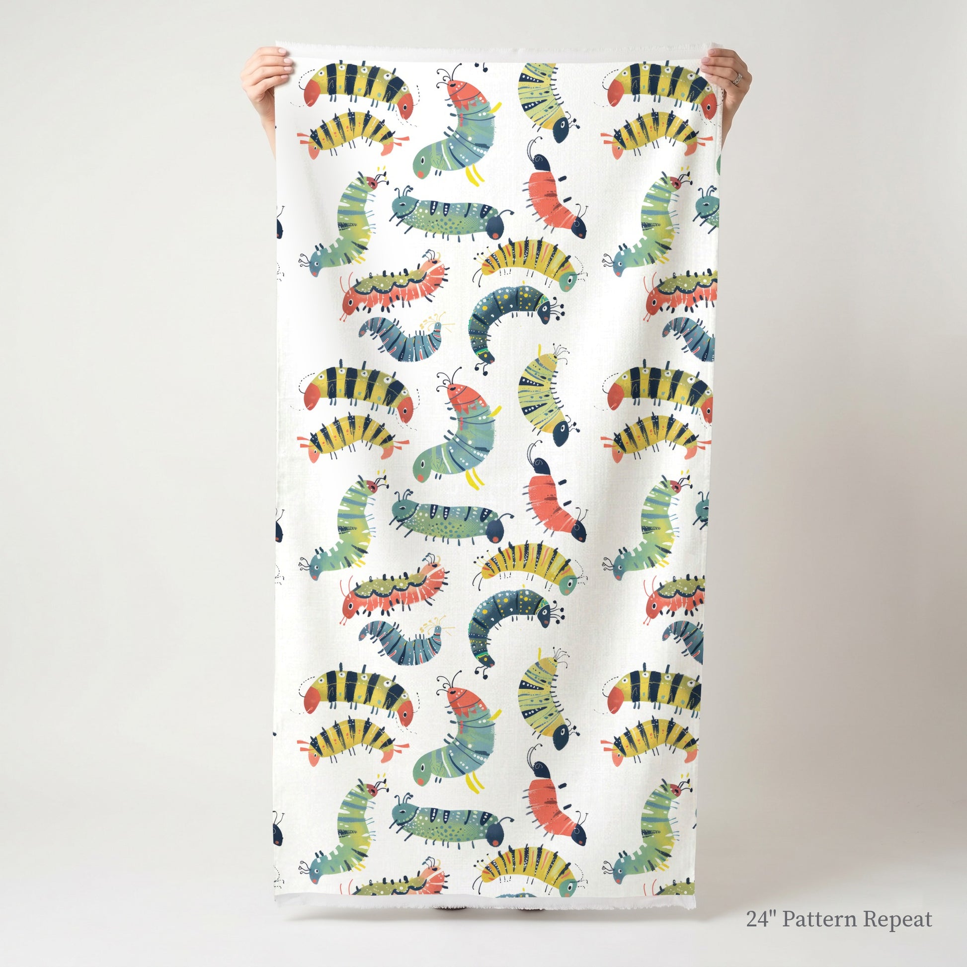 Little Caterpillar Fabric by the Yard