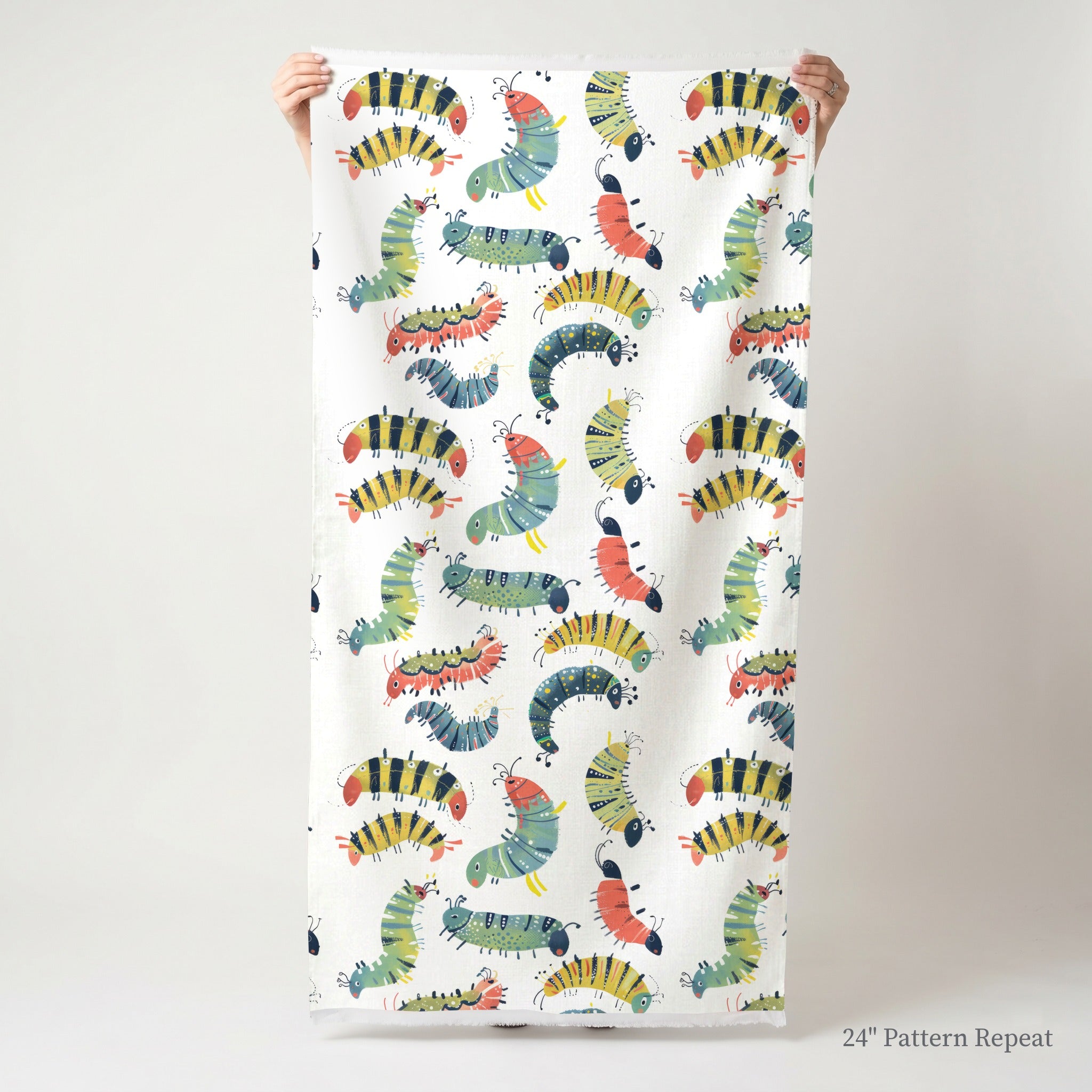 Little Caterpillar Fabric by the Yard